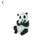 Kawaii Doll Panda Miniature fun Panda Fairy Garden Miniatures kids gift Cute Animal Miniatures For Terrariums home decor
